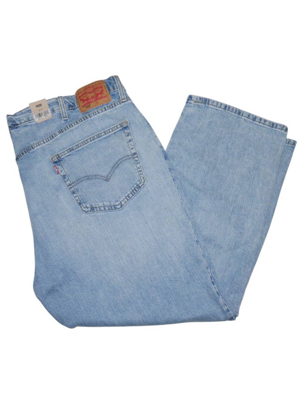 Levis 559 Men's Relaxed Fit Jeans Size 48x30 Light Wash Denim Straight Leg NWT